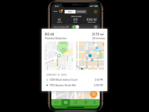 Mileage tracking app used for business tax deductions